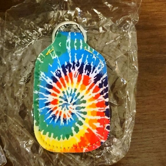 Tie-Dye Hand Sanitizer Keyring Holder - Picture 2 of 2